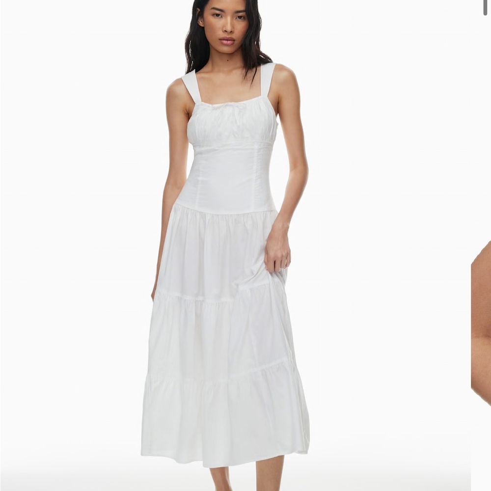 Aritzia White Midi Dress with Timeless Elegance